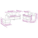 vidaXL Ensemble de canapés 3 Pièces avec coussins Taupe Tissu microfibre