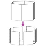 vidaXL Jardinière blanc hexagone 138x120x45 cm acier