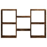 vidaXL Étagère murale chêne fumé 96x18x60 cm bois d'ingénierie