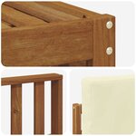 vidaXL Ensembles de canapés 8 pc Naturel et Crème Bois d'Acacia Massif