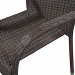 vidaXL Chaises empilables d'extérieur lot de 4 Résine tressée Marron