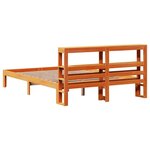 vidaXL Cadre de lit sans matelas cire marron 135x190cm bois pin massif