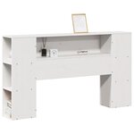 vidaXL Tête de lit avec rangement blanc 150 cm bois massif de pin