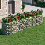 vidaXL Lit surélevé à gabion Fer galvanisé 500x100x100 cm