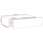 vidaXL Étagère à tiroir murale Gris béton 40x23 5x10 cm MDF