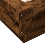 vidaXL Cadre de lit sans matelas chêne fumé 135x190 cm