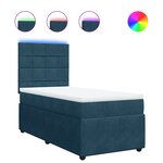 vidaXL Sommier à lattes de lit avec matelas bleu 100x200 cm