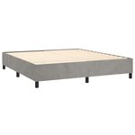 vidaXL Cadre de lit Gris clair 200x200 cm Velours