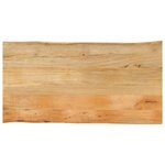 vidaXL Dessus de table 110x60x2 5 cm bord vivant bois massif manguier