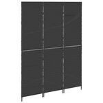 Paravent vidaXL 3 panneaux pliable noir 146x180 cm en poly rattan