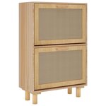 vidaXL Armoire à chaussures Marron 52x25x80 cm Bois d'ingénierie/rotin