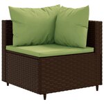 vidaXL Salon de jardin et coussins 11 Pièces marron résine tressée