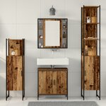 vidaXL Ensemble de meubles de salle de bain 4 pièces Bois rustique