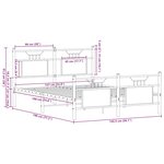vidaXL Cadre de lit sans matelas chêne fumé 137x190 cm bois ingénierie