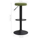 vidaXL Tabourets de bar lot de 2 vert clair velours