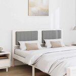 vidaXL Tête de lit capitonnée avec tête de lit Blanc 140 cm Pin massif