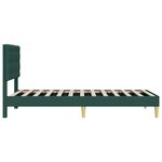 vidaXL Cadre de lit avec tête de lit Vert foncé 90 x 200 cm Tissu