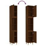 vidaXL Armoire de bain chêne marron 30x30x190 cm bois d'ingénierie
