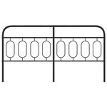 vidaXL Tête de lit métal noir 183 cm