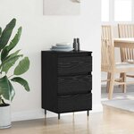 vidaXL Buffet avec tiroir Chêne noir 35 x 40 x 70 cm Bois d'ingénierie