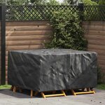 vidaXL Housse pour mobilier d'extérieur Noir 150 x 150 x 75 cm 600D