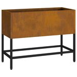 vidaXL Bac de jardin surélevé Rouillé 60 x 26 x 45 cm
