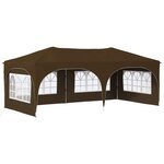 vidaXL Tente de fête pop-up 575 x 288 x 245 cm Taupe Tissu Oxford