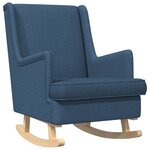 vidaXL Chaise à bascule Bleu 62 x 80 x 85 cm tissu