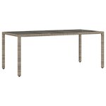vidaXL Ensemble de bistro de jardin 9 Pièces coussins gris poly rotin