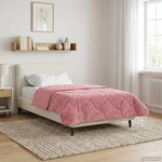 vidaXL Duvet d'été simple Matelassé Rose 140 x 220 cm