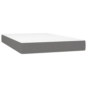 vidaXL Matelas de lit à ressorts ensachés fermeté moyenne Gris foncé 120x200x20 cm