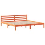vidaXL Lit bibliothèque sans matelas cire marron 180x200 cm pin massif