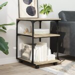 vidaXL Support d'imprimante à 3 niveaux chêne sonoma 43x48x64 cm