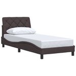 vidaXL Cadre de lit sans matelas marron foncé 80x200 cm tissu