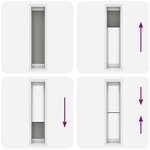 vidaXL Store plissé noir 40x200 cm largeur du tissu 39 4 cm polyester