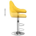 vidaXL Tabourets de bar lot de 2 jaune moutarde velours