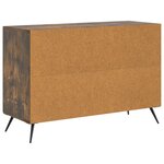 vidaXL Buffet Chêne fumé 89 x 34 5 x 60 cm Bois d'ingénierie
