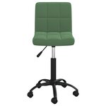 Chaise fauteuil siège pivotante de bureau informatique étude foncévelours vert 02_0024187