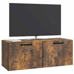 vidaXL Meuble TV mural Chêne fumé 78 5 x 31 x 30 cm Bois d'ingénierie