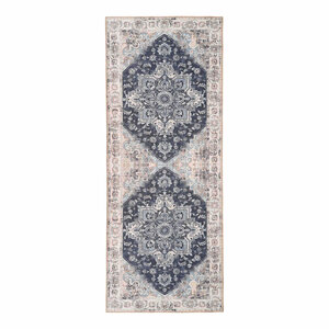 Tapis de couloir bleu 80 x 200 cm