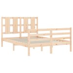 vidaXL Cadre de lit sans matelas bois massif