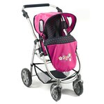 Bayer Chic 2000 637-12 - La poussette pour poupées combinée 3 en 1 EMOTION "ALL IN" - Marine et rose à pois