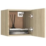 vidaXL Table de chevet Chêne sonoma 30 5x30x30 cm Bois d'ingénierie