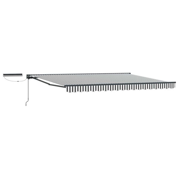 vidaXL Auvent rétractable électrique Anthracite et blanc 4 5 × 3 5 m
