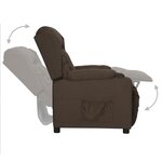 vidaXL Fauteuil inclinable Marron foncé Tissu