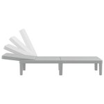 vidaXL Chaise longue réglable en hauteur à 4 positions polypropylène