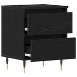 vidaXL Cabinet de chevet Chêne noir 40 x 35 x 50 cm Bois d'ingénierie
