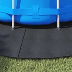 vidaXL Tapis de piscine noir Ø 458 cm  en tissu non tissé  rond