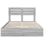 vidaXL Lit de Rangement Gris Sonoma 140 x 200 cm Bois d'ingénierie