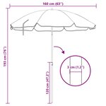 vidaXL Parasol Camouflage 161 x 161 x 193 cm Polyester